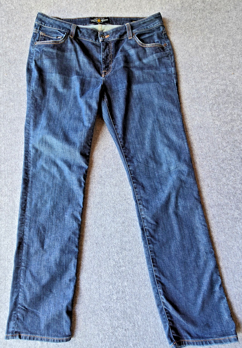 Lucky Brand Ginger Straight Leg Jeans Women’s Medium Wash Size 16W (38"x31.5")